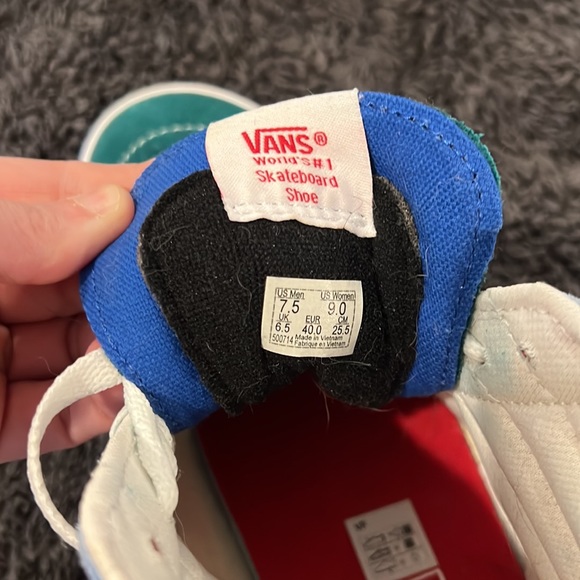 Vans High-Top Sneakers - Teal, Blue, Pink - Picture 5 of 5